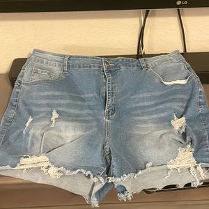 Distressed shorts